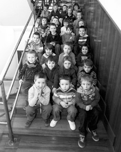 Los alumnos mas pequeños de la escuela de musica Hilarion eslava de Burlada