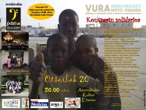 cartel VURA CONCIERTO SOLIDARIO euskera